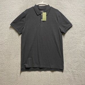Goodfellow Mens Polo Shirt Size Large Railroad Gray Collared Short Sleeve New